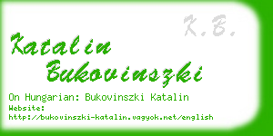 katalin bukovinszki business card